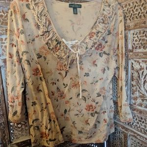 Ralph Lauren long sleeve flower print shirt